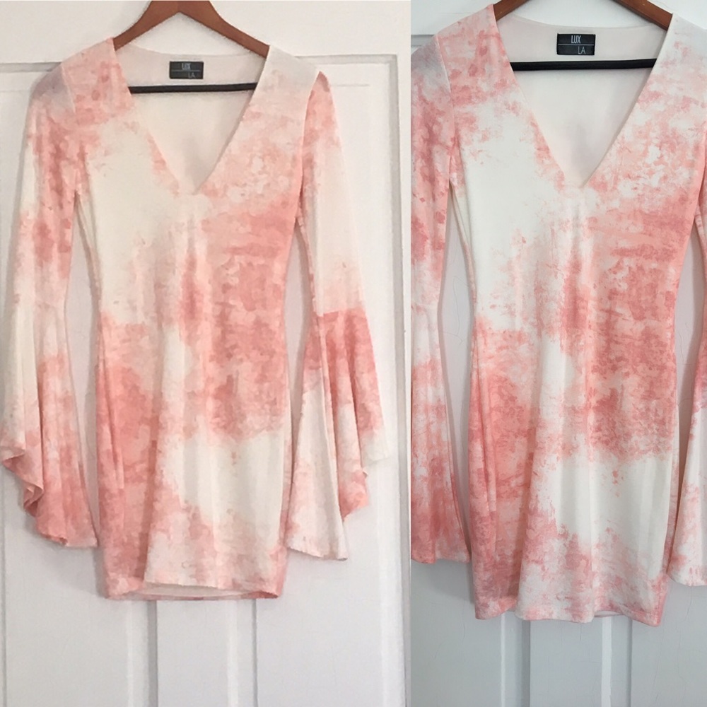 Gorgeous Tie Dye Bell Sleeve Dress